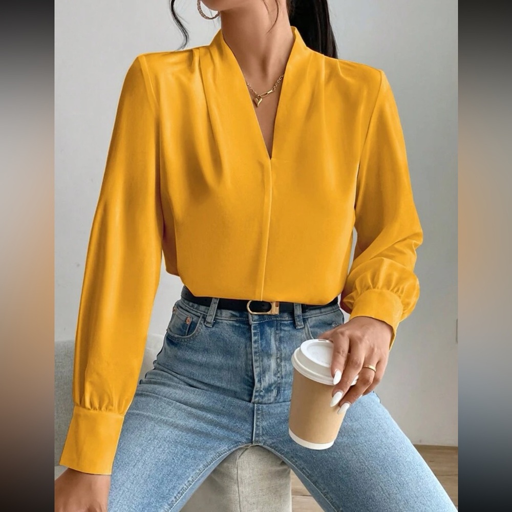 Elegant Yellow Women's Top
